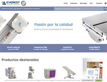 Tablet Screenshot of everest-tecnovet.com